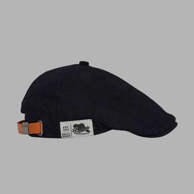 Tobias | Classic Black Newsboy Cap for the Style-Conscious