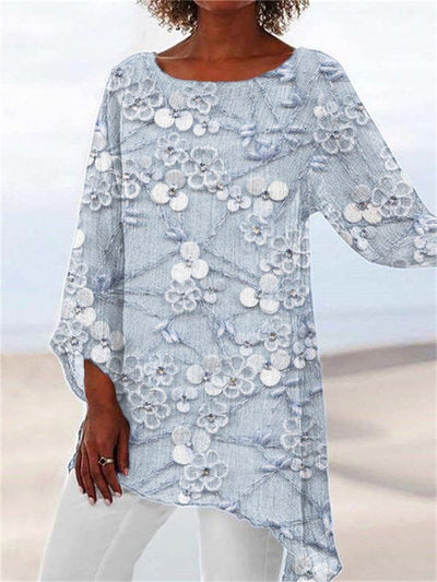 Ivendra™ | Crystal Bloom Print Top