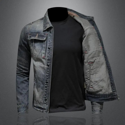 Theodor | Classic Stonewash Denim Jacket with Timeless Edge