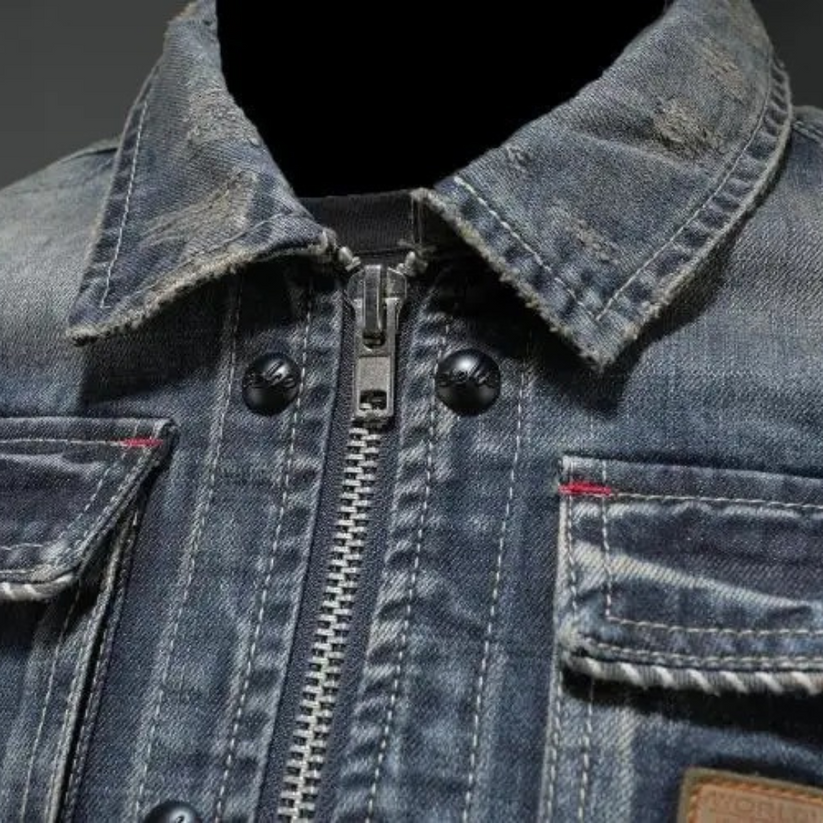 Theodor | Classic Stonewash Denim Jacket with Timeless Edge