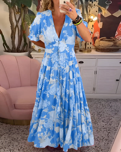 Lina | Floral Dress with V-Neck