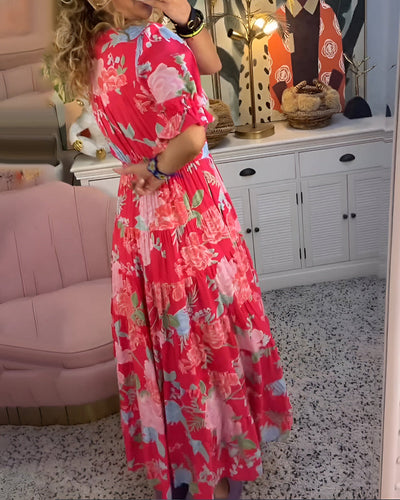 Lina | Floral Dress with V-Neck
