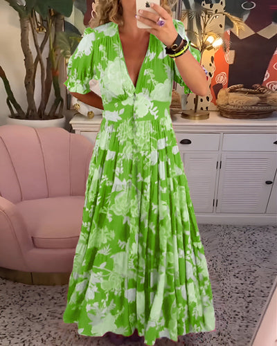Lina | Floral Dress with V-Neck