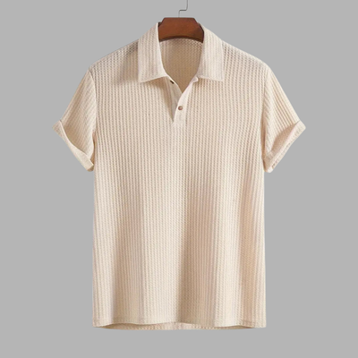 Quentin | Textured Forest Green Polo Shirt for Comfort and Style