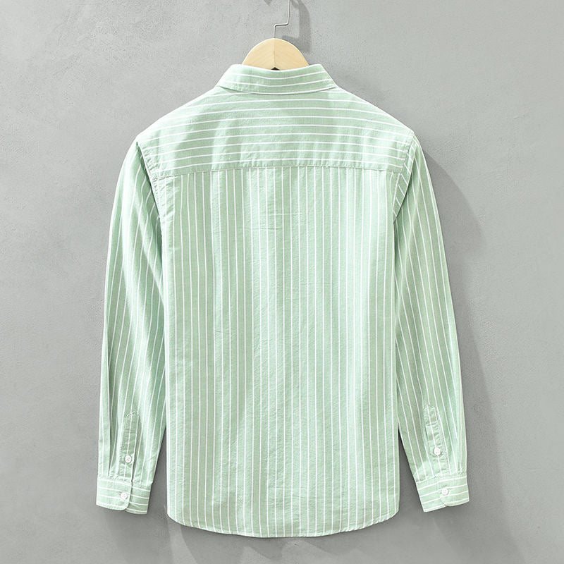 Stefan | Classic Striped Cotton Shirt for Elegance and Comfort