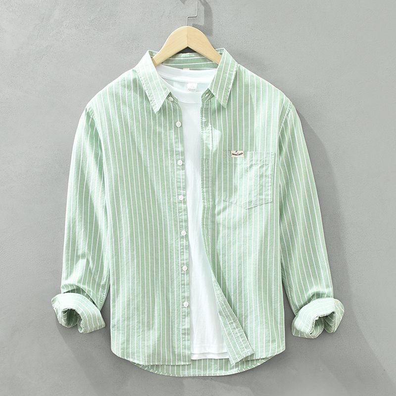 Stefan | Classic Striped Cotton Shirt for Elegance and Comfort