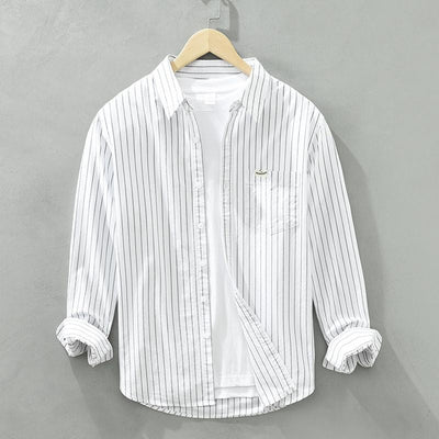 Stefan | Classic Striped Cotton Shirt for Elegance and Comfort