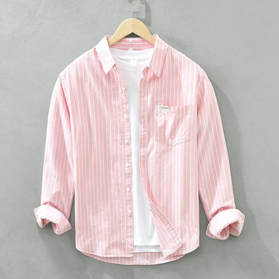 Stefan | Classic Striped Cotton Shirt for Elegance and Comfort