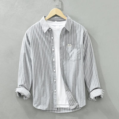 Stefan | Classic Striped Cotton Shirt for Elegance and Comfort