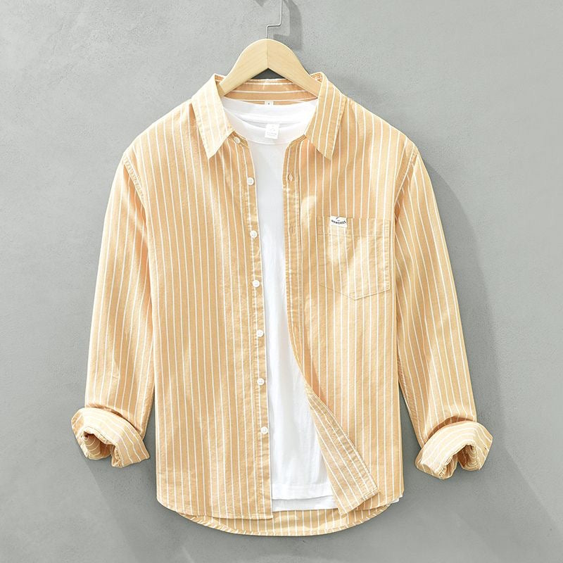 Stefan | Classic Striped Cotton Shirt for Elegance and Comfort