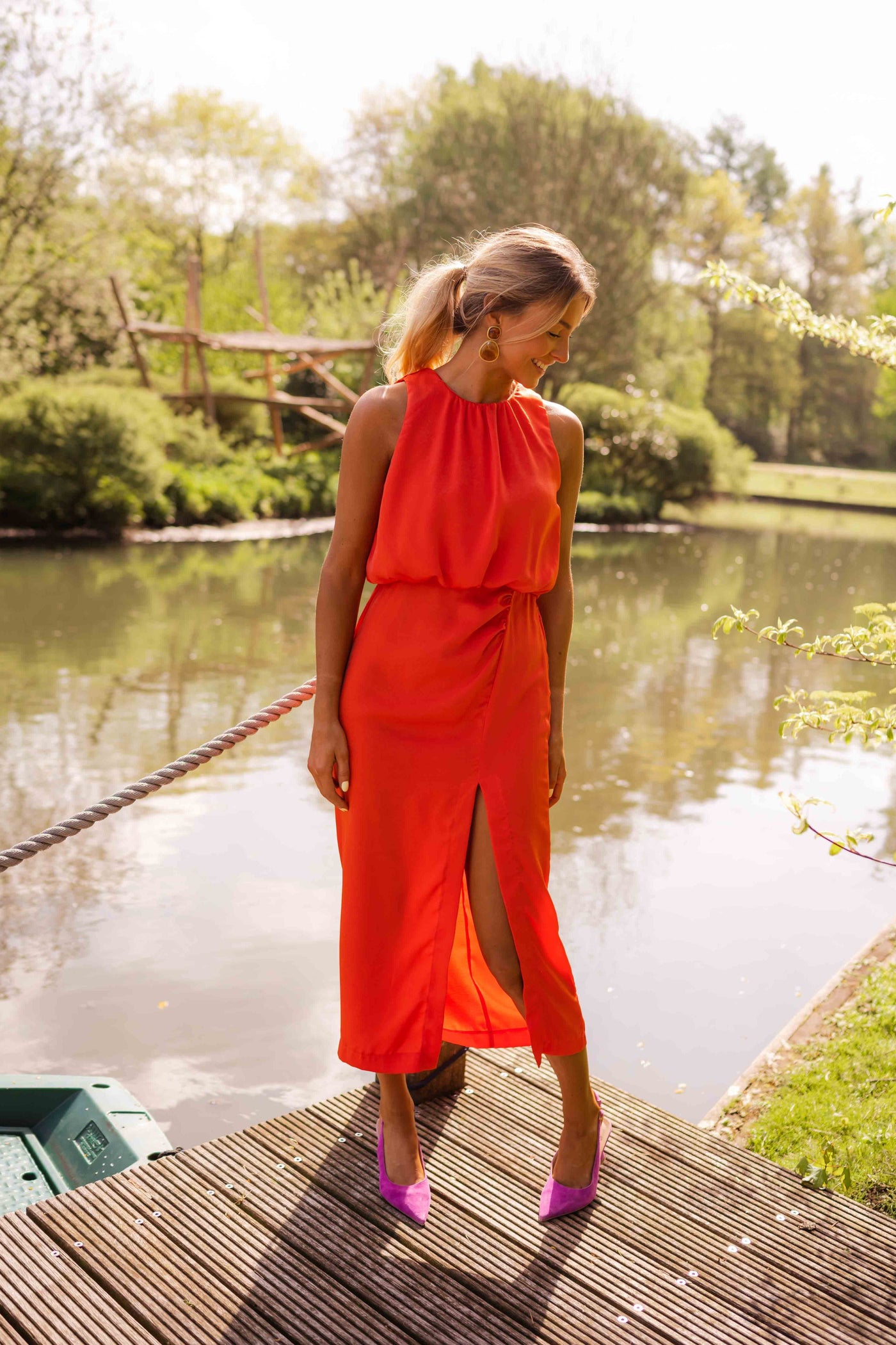 Anavella™ - Elegant Summer Midi Dress with a Flowing and Refined Design