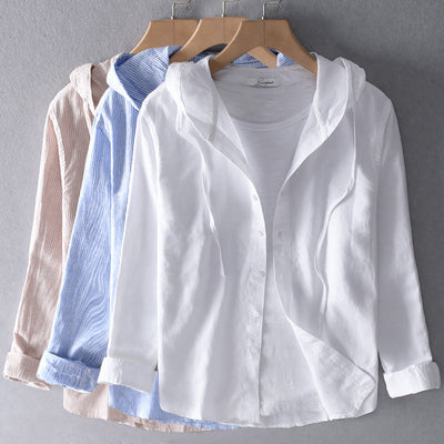 Tirok | Hooded cotton blouse