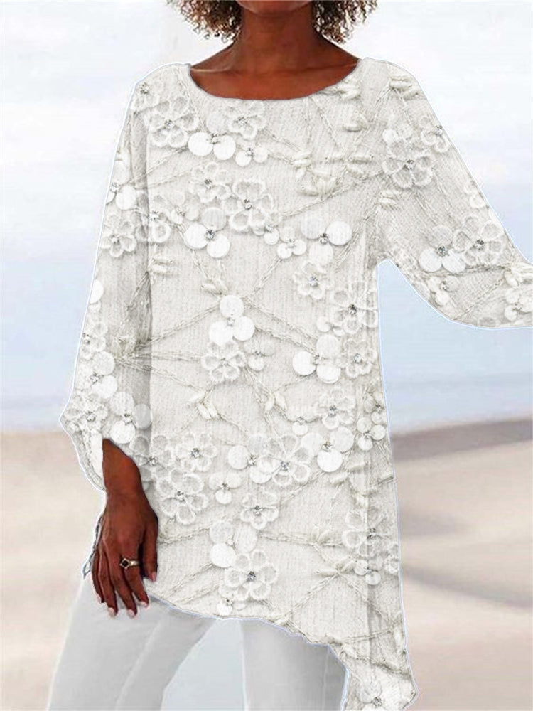 Ivendra™ | Crystal Bloom Print Top