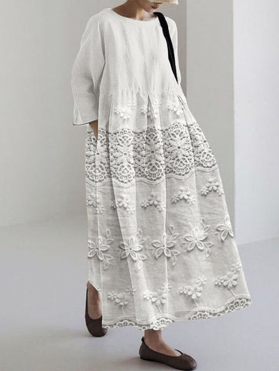 Thalina™ | Lace Printed Dress