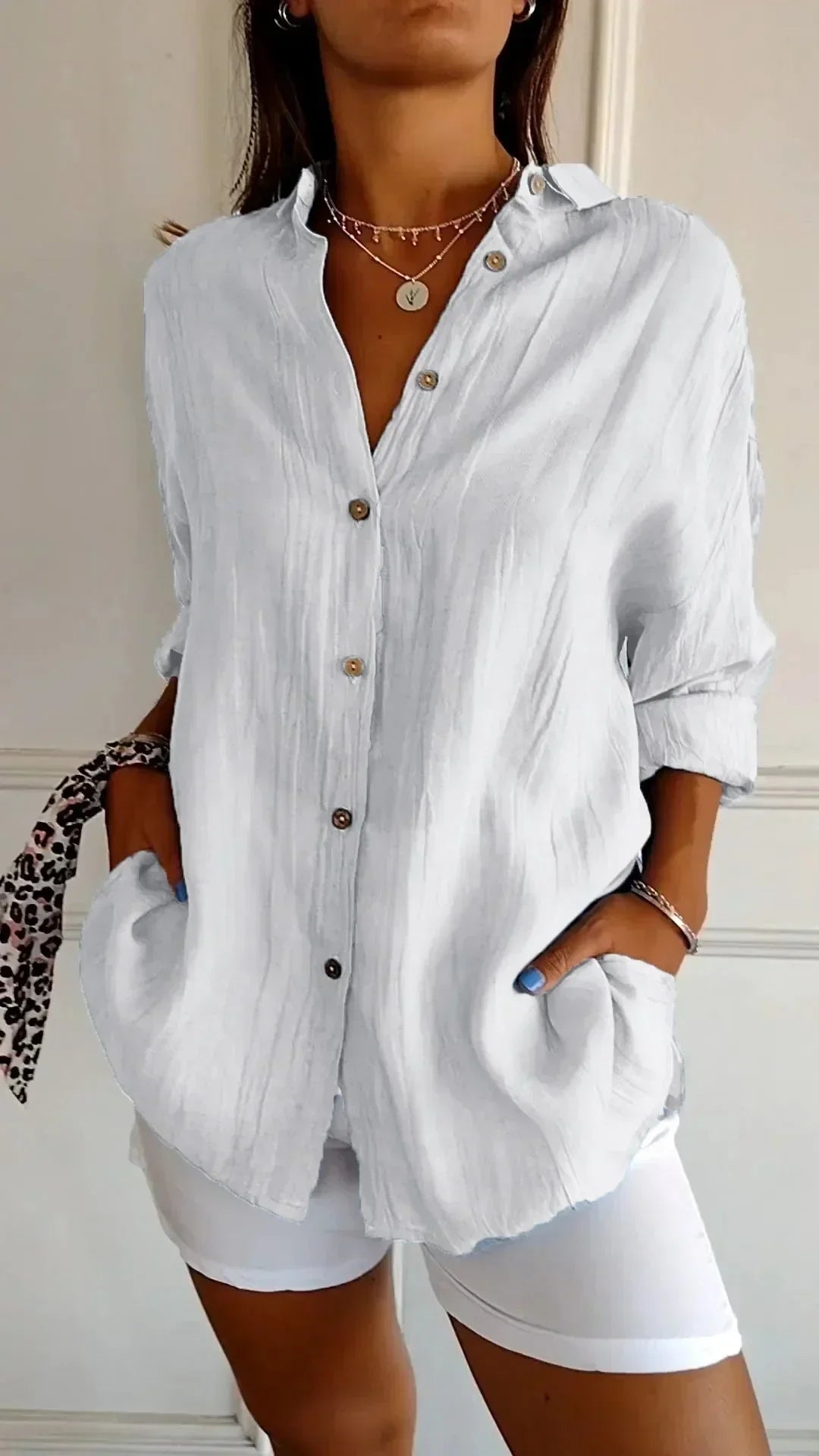 Auberis™ - High quality cotton blouse